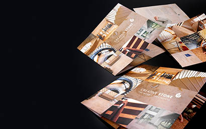 Collateral Explorer of Creative Stone leaflets artwork