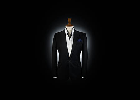 Black background Explorer of Hugo Boss suit
