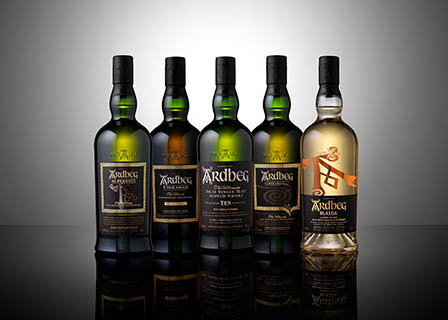 Whisky Explorer of Ardberg whisky bottles group