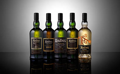 Spirit Explorer of Ardberg whisky bottles group