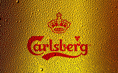 Drinks Photography of Carlsberg beer bubbles