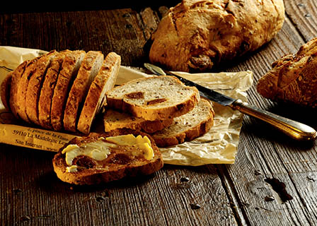 Baked Explorer of Paul's Bakery sliced olive bread