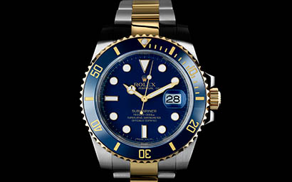 Black background Explorer of Rolex men's watch