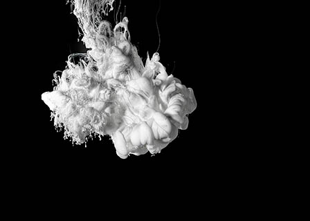 Liquid / Smoke Photography of White ink splash