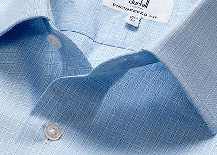 Mens fashion Explorer of Alfred Dunhill shirt close up
