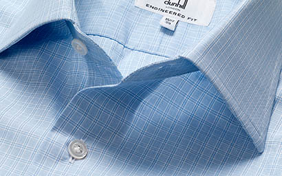 Mens fashion Explorer of Alfred Dunhill shirt close up