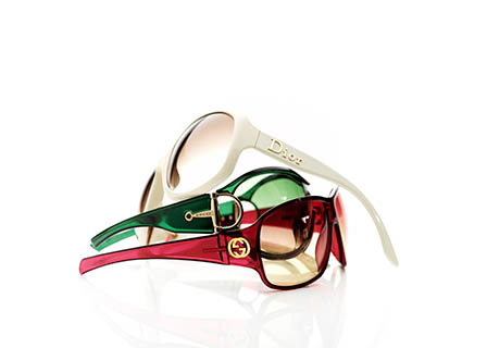 Accessories Explorer of Dior and Gucci sunglasses