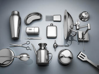 Still life product Photography of Silver objects