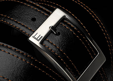 Fashion Photography of Alfred Dunhill belt buckle