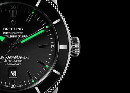 Luxury watch Explorer of Breitling watch face