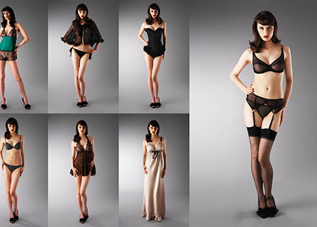 Model Explorer of Myla London luxury lingerie on models