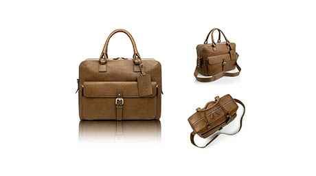 Fashion Photography of Alfred Dunhill men's leather travel bag