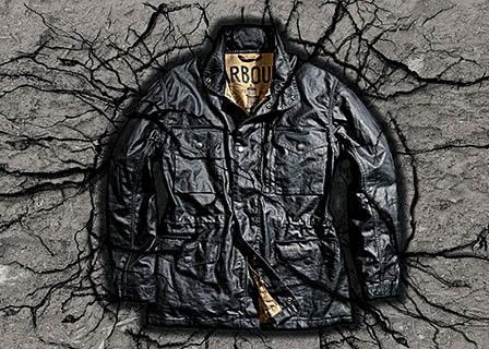 Creative still life product Photography of Barbour men's jacket