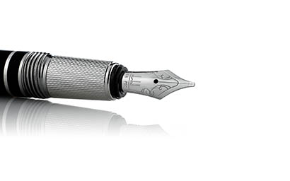 White background Explorer of Alfred Dunhill fountain pen