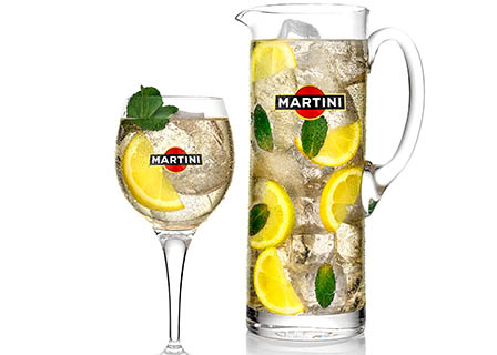 White background Explorer of Martini spritz serve and jug