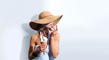 Fashion Photography of Ice cream and model
