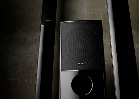 Still life product Photography of Sony speakers