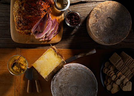 Food Photography of Daylesford Organic cheese board and charcuterie