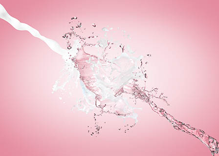 Liquid / Smoke Photography of Dove shower cream water splash