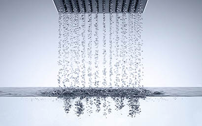 Liquid Explorer of Rain shower water droplets