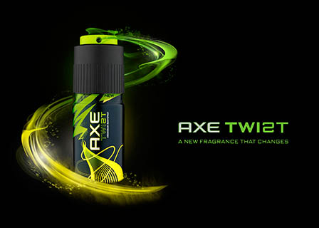 Black background Explorer of Axe Twist deodorant
