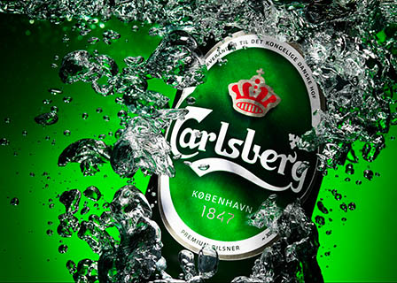 Drinks Photography of Carlsberg beer bottle