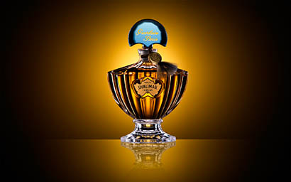 Fragrance Explorer of Guerlain Shalimar perfume bottle