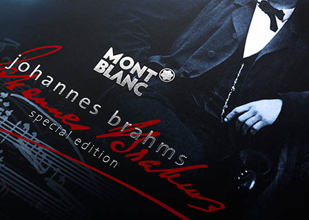 Artwork Photography of Mont Blanc ballpoint pen brochure
