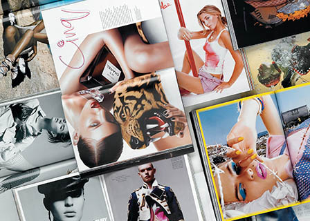Artwork Photography of Magazines spreads