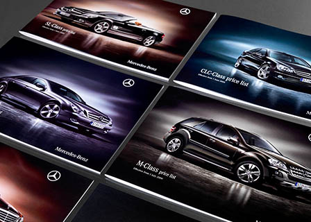 Collateral Explorer of Mercedes Benz brochure