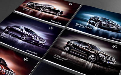 Artwork Photography of Mercedes Benz brochure