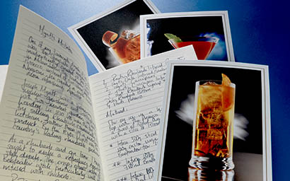 Collateral Explorer of Postcards and  recipe book
