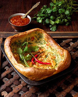 Food Photography of Naan bread