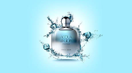 Advertising Still life product Photography of Acqua di Gioia perfume bottle