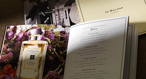 Artwork Photography of Jo Malone brochure