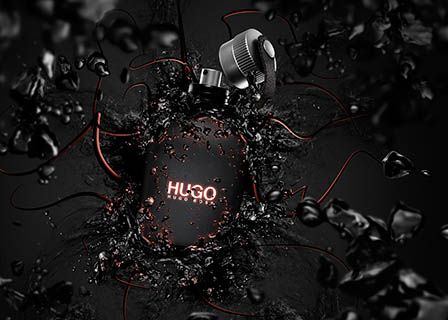 Cosmetics Photography of Hugo Boss perfume bottle