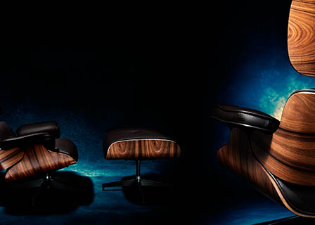 Still life product Photography of Eames Lounge Chair and Ottoman