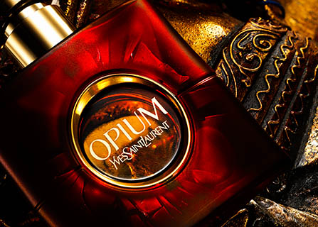 Fragrance Explorer of Yves Saint Laurent Opium perfume bottle