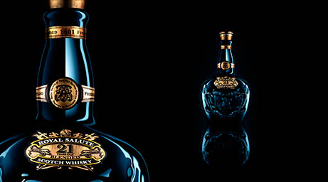 Drinks Photography of Chivas Royal Salute whisky bottle