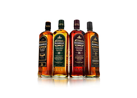 Whisky Explorer of Bushmills whisky bottle group
