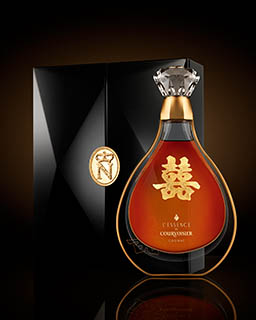 Drinks Photography of Courvoisier L'Essence Cognac bottle and box