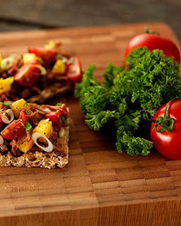 Food Photography of Ryvita roasted vegetables