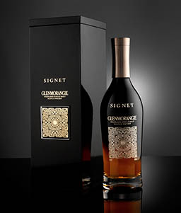 Drinks Photography of Glenmorangie whisky bottle and box