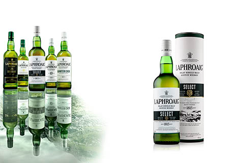 Bottle Explorer of Laphroaig whisky bottle and box