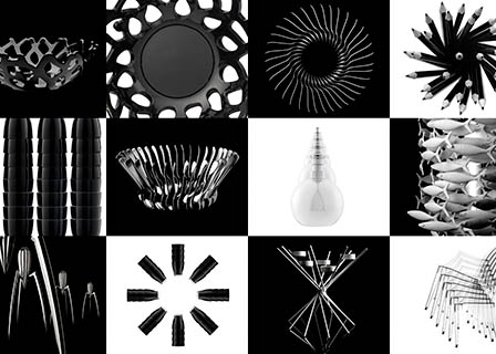 Still life product Photography of Monochrome household objects