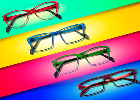 Coloured background Explorer of Glasses frames