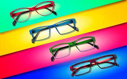 Coloured background Explorer of Glasses frames
