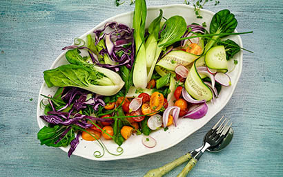 Fruits and vegetables Explorer of Salad platter