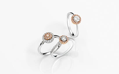 Jewellery Photography of Platinum rings