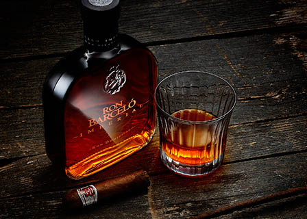 Whisky Explorer of Ron Barcelo rum bottle and serve